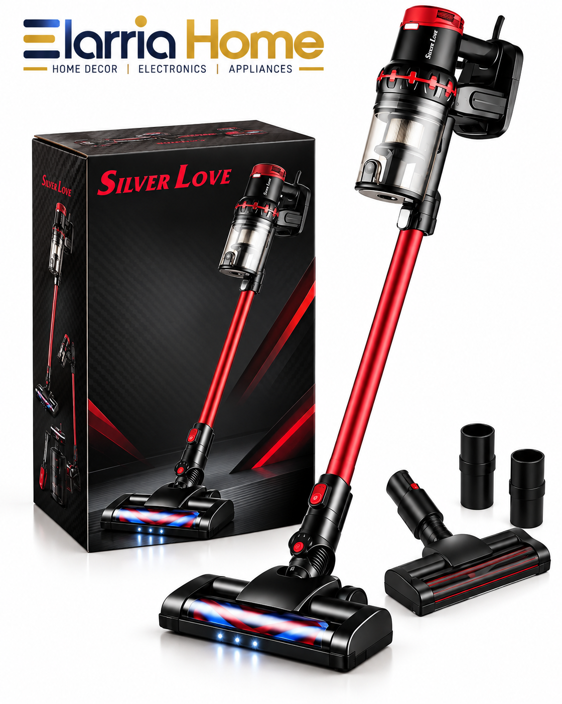 Silver Love 2500W 2-in-1 Stick & Handheld Vacuum Cleaner with HEPA Filtration β MD-1908-2
