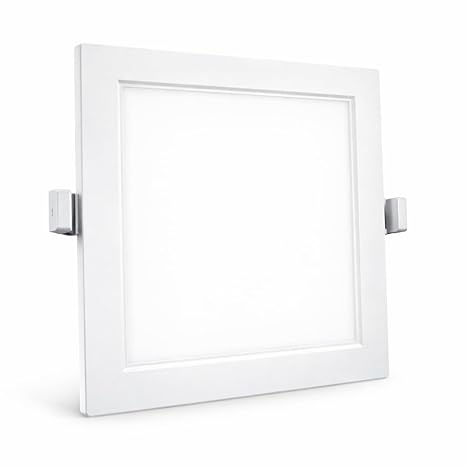 Square Led Panel Light — Cool White (6500K) | Plastic Body | Recessed Panel for False Ceiling | for Kitchen, Living Room, Home/Office, Dining Room (1, 18, Watts, 8 inch)