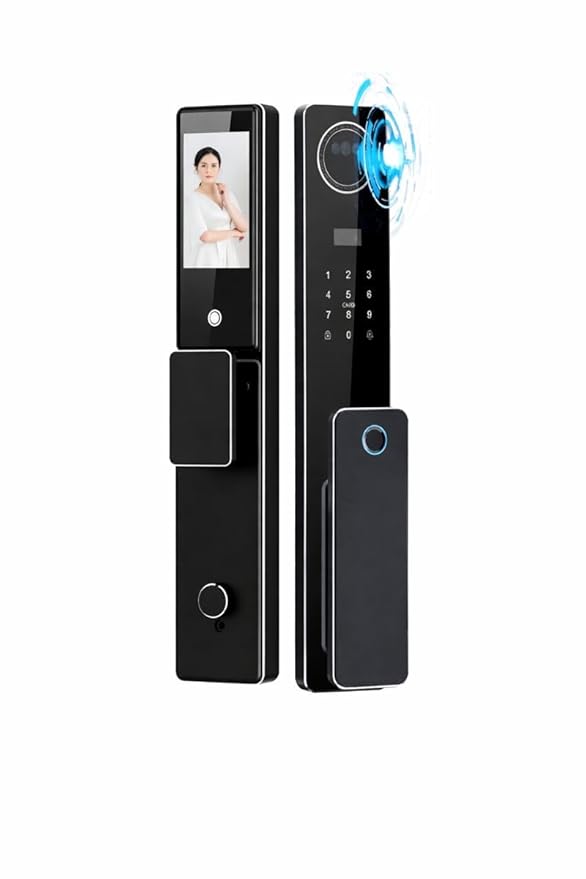 K6 Smart Door Lock with 3D Face & Palm Recognition | WiFi Digital Door Lock with App | Fingerprint, PIN, RFID Card & Key | Video Calling, Aluminum Deadbolt | 3 Years Warranty