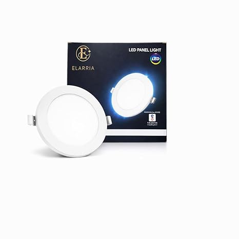 Round Led Panel Light — Natural White (4000K) | Plastic Body | Recessed Panel for False Ceiling | for Kitchen, Living Room, Home/Office, Dining Room (1, 9, Watts, 4 inch)