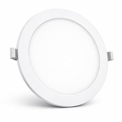 Round Led Panel Light — Cool White (6500K) | Plastic Body | Recessed Panel for False Ceiling | for Kitchen, Living Room, Home/Office, Dining Room (1, 9, Watts, 4 inch)