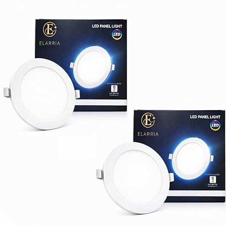 Round Led Panel Light — Natural White (4000K) | Plastic Body | Recessed Panel for False Ceiling | for Kitchen, Living Room, Home/Office, Dining Room (1, 9, Watts, 4 inch)