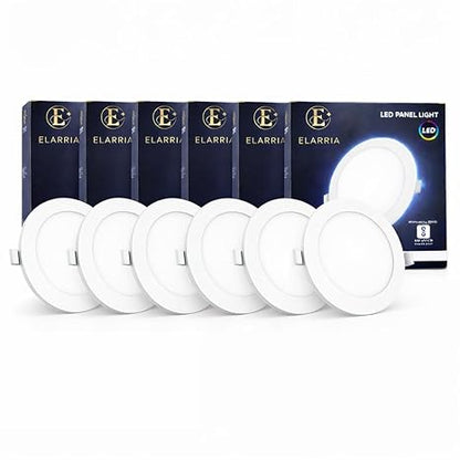 Round Led Panel Light — Natural White (4000K) | Plastic Body | Recessed Panel for False Ceiling | for Kitchen, Living Room, Home/Office, Dining Room (1, 9, Watts, 4 inch)