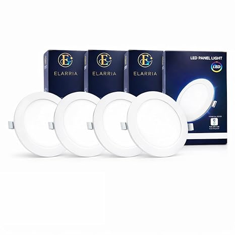 Round Led Panel Light — Natural White (4000K) | Plastic Body | Recessed Panel for False Ceiling | for Kitchen, Living Room, Home/Office, Dining Room (1, 9, Watts, 4 inch)