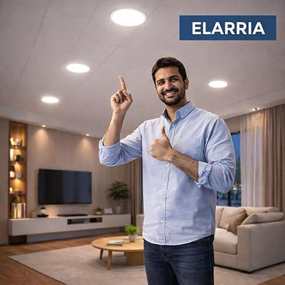 Round Led Panel Light — Natural White (4000K) | Plastic Body | Recessed Panel for False Ceiling | for Kitchen, Living Room, Home/Office, Dining Room (1, 9, Watts, 4 inch)