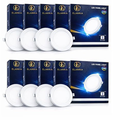 Round Led Panel Light — Natural White (4000K) | Plastic Body | Recessed Panel for False Ceiling | for Kitchen, Living Room, Home/Office, Dining Room (1, 9, Watts, 4 inch)