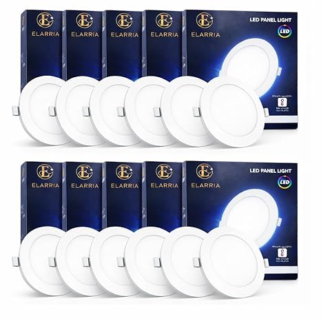 Round Led Panel Light — Natural White (4000K) | Plastic Body | Recessed Panel for False Ceiling | for Kitchen, Living Room, Home/Office, Dining Room (1, 9, Watts, 4 inch)