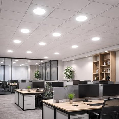 Round Led Panel Light — Cool White (6500K) | Plastic Body | Recessed Panel for False Ceiling | for Kitchen, Living Room, Home/Office, Dining Room (1, 9, Watts, 4 inch)