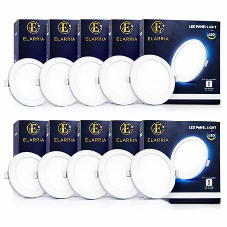 Round Led Panel Light — Natural White (4000K) | Plastic Body | Recessed Panel for False Ceiling | for Kitchen, Living Room, Home/Office, Dining Room (1, 9, Watts, 4 inch)