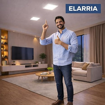 Square Led Panel Light — Cool White (6500K) | Plastic Body | Recessed Panel for False Ceiling | for Kitchen, Living Room, Home/Office, Dining Room (1, 18, Watts, 8 inch)