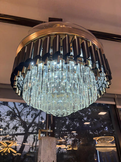 Black Mamba Chandelier Ceiling Fan with Remote Control