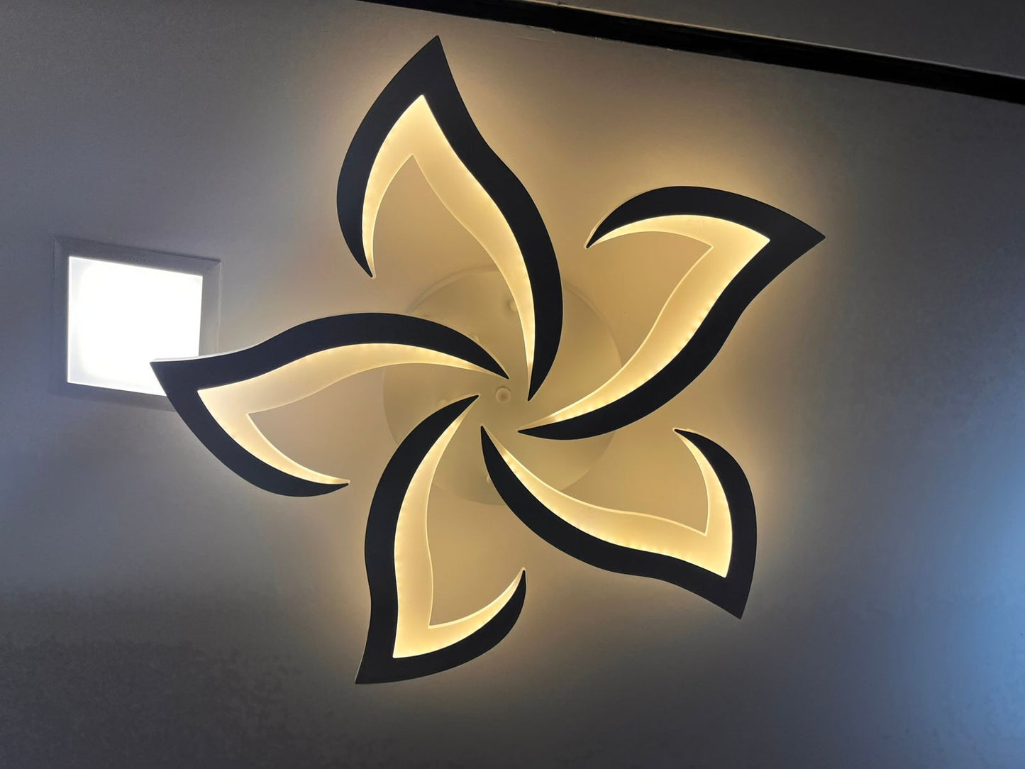 Modern 5 Petal Flower Shape LED Chandelier Ceiling Light |