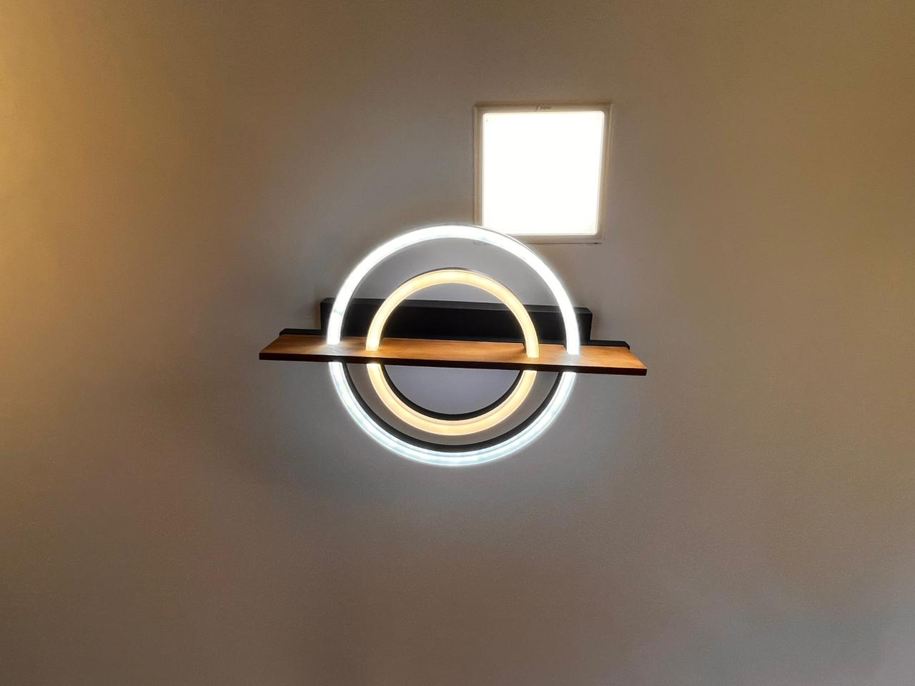 Modern Halo Ring LED Chandelier Ceiling Light | Contemporary Wooden Designer