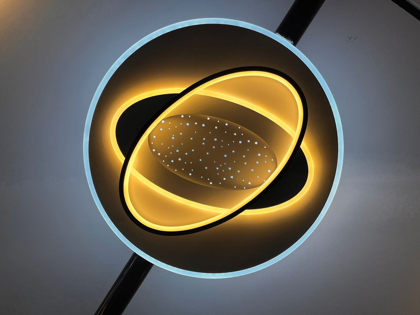 Modern Galaxy Orbit LED Chandelier Ceiling Light | Luxury Saturn Ring Designer