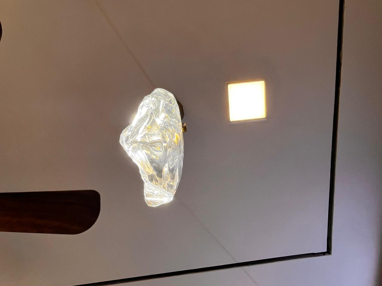 “Abstract Melted Glass Wall Light | Modern Crystal LED Sconce | Luxury Designer Wall Lamp