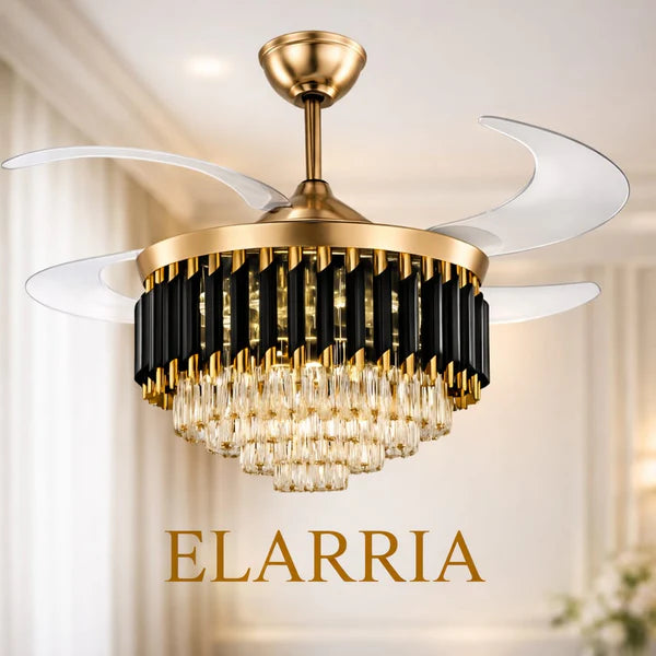 Black Mamba Chandelier Ceiling Fan with Remote Control