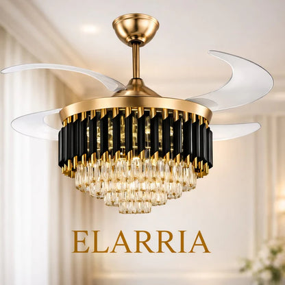 Black Mamba Chandelier Ceiling Fan with Remote Control